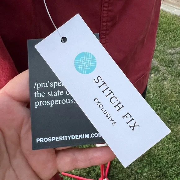 Woman’s Burgundy Red Stretch Denim Jacket - Picture 3 of 5